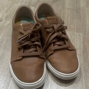 OluKai Brown Leather Women's Sneakers